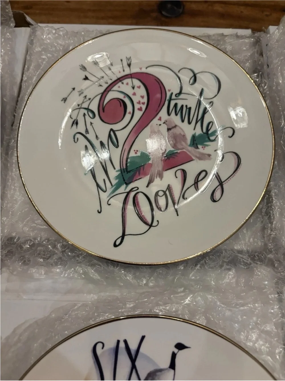 Mary & Martha 12 Days of Christmas Dessert Plates Complete Set of 12 NIB